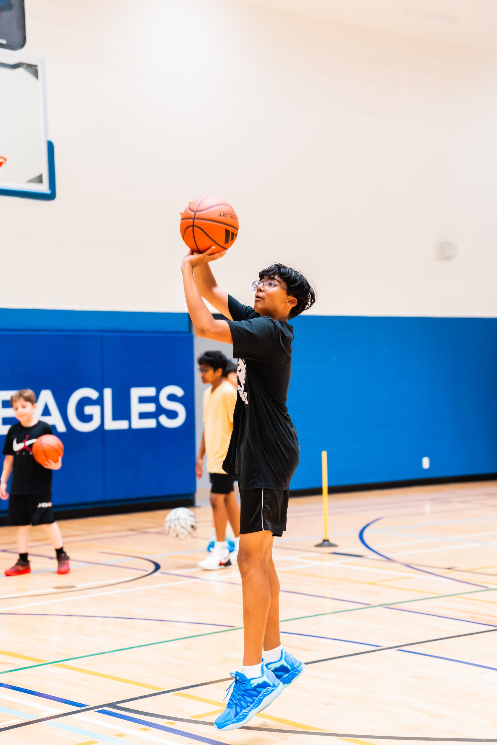 Player shooting during Elite Skills Lab training